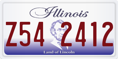 IL license plate Z542412