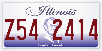 IL license plate Z542414