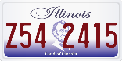 IL license plate Z542415