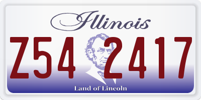 IL license plate Z542417