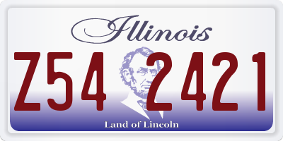 IL license plate Z542421