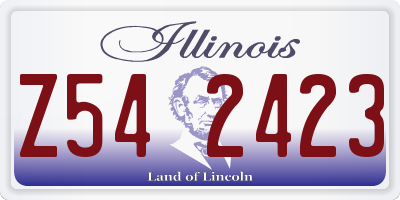 IL license plate Z542423