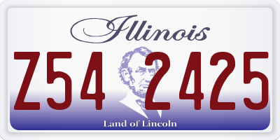 IL license plate Z542425