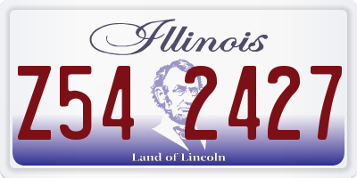 IL license plate Z542427