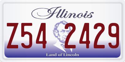IL license plate Z542429