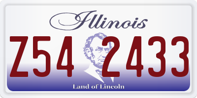 IL license plate Z542433