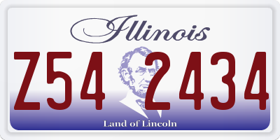 IL license plate Z542434