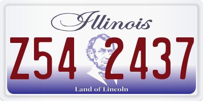 IL license plate Z542437