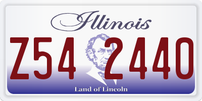 IL license plate Z542440