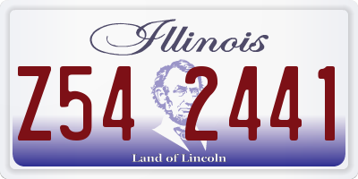 IL license plate Z542441