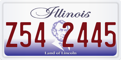 IL license plate Z542445