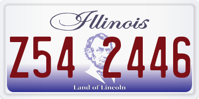 IL license plate Z542446