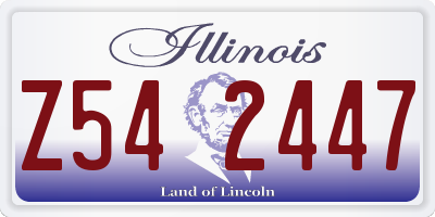 IL license plate Z542447
