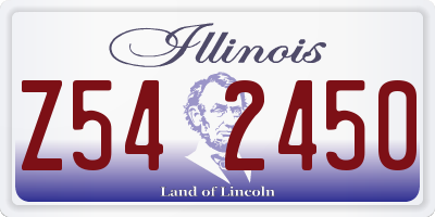 IL license plate Z542450