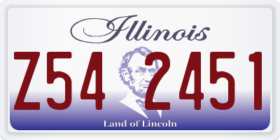 IL license plate Z542451