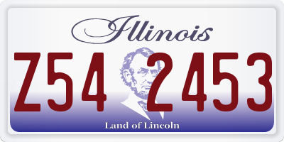 IL license plate Z542453