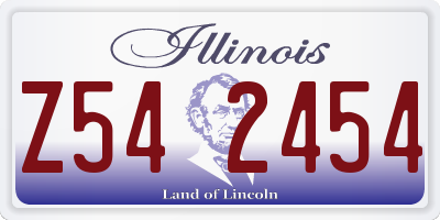 IL license plate Z542454