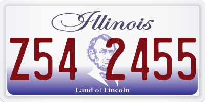 IL license plate Z542455