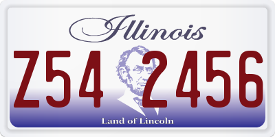 IL license plate Z542456