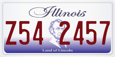 IL license plate Z542457