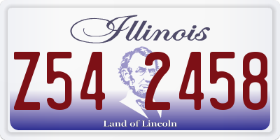 IL license plate Z542458