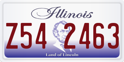 IL license plate Z542463