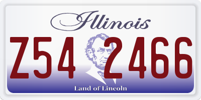 IL license plate Z542466