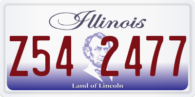 IL license plate Z542477
