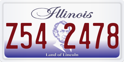 IL license plate Z542478
