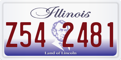 IL license plate Z542481