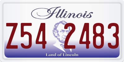 IL license plate Z542483