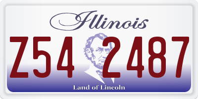 IL license plate Z542487