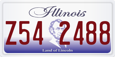 IL license plate Z542488