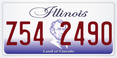 IL license plate Z542490