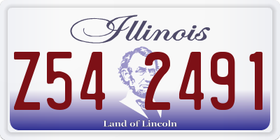IL license plate Z542491