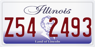 IL license plate Z542493