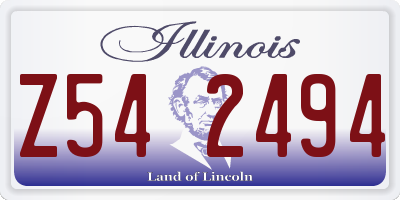 IL license plate Z542494
