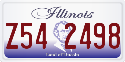 IL license plate Z542498