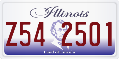 IL license plate Z542501