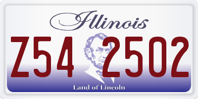 IL license plate Z542502