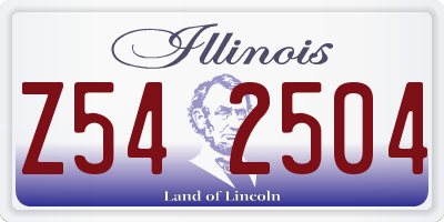 IL license plate Z542504