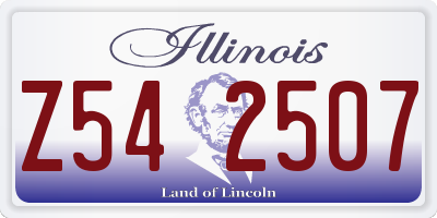 IL license plate Z542507