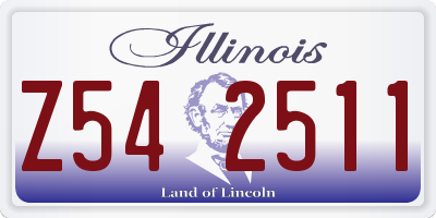 IL license plate Z542511