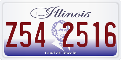 IL license plate Z542516