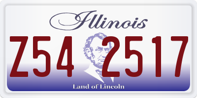 IL license plate Z542517