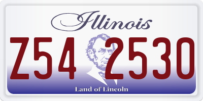IL license plate Z542530