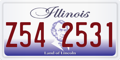 IL license plate Z542531