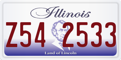 IL license plate Z542533