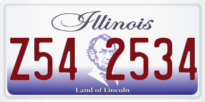 IL license plate Z542534