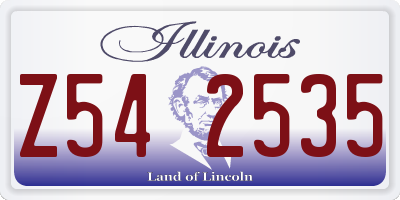 IL license plate Z542535